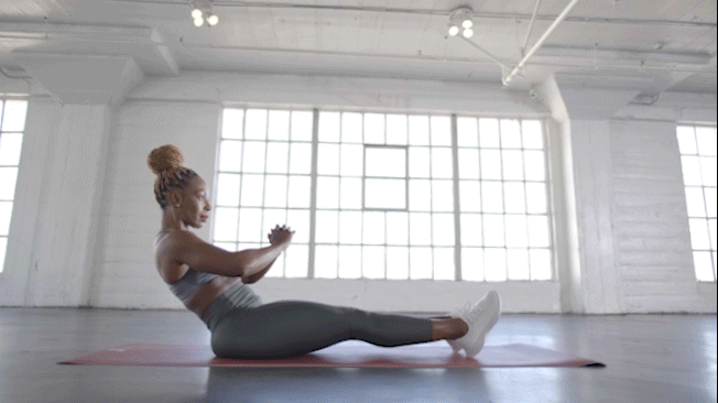 seated toe touch workout respin