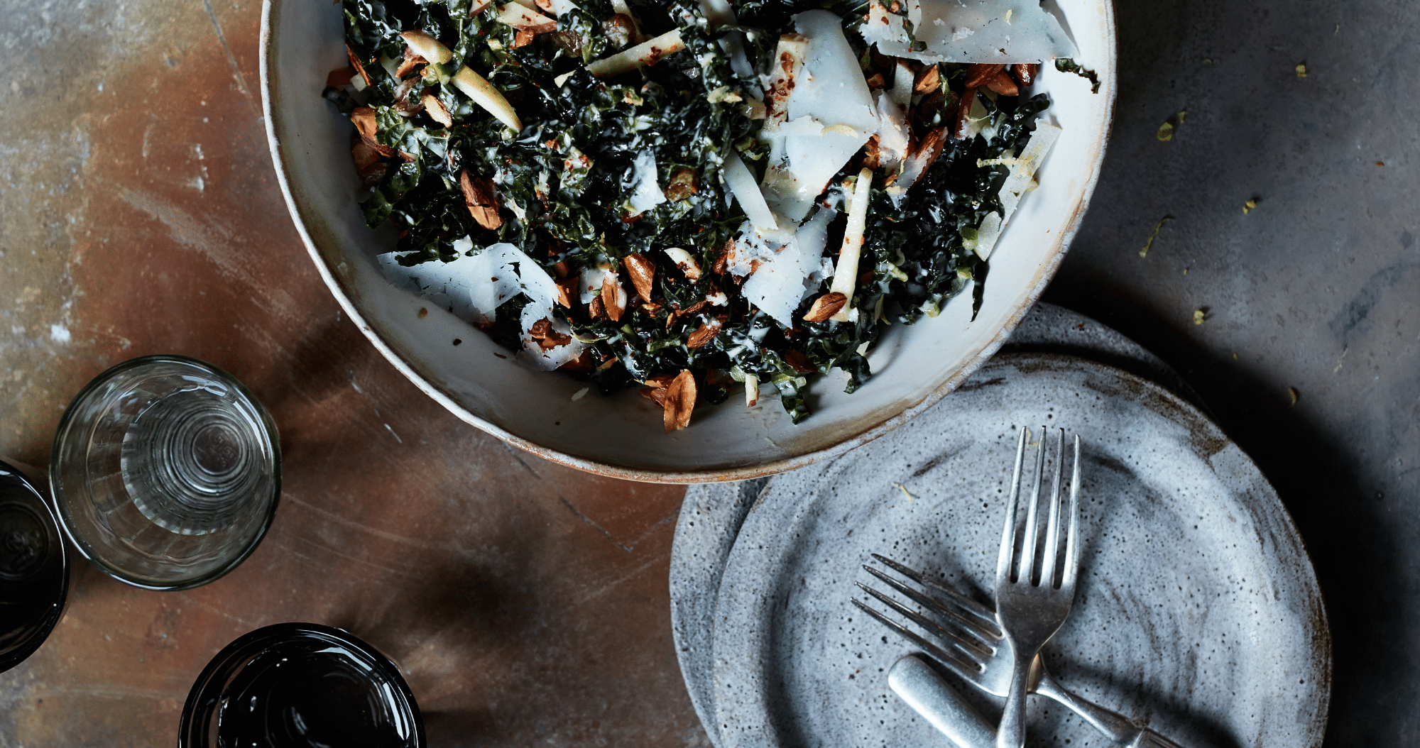 Weekly Swoon: Tuscan Kale Salad with Lemon-Tahini Dressing