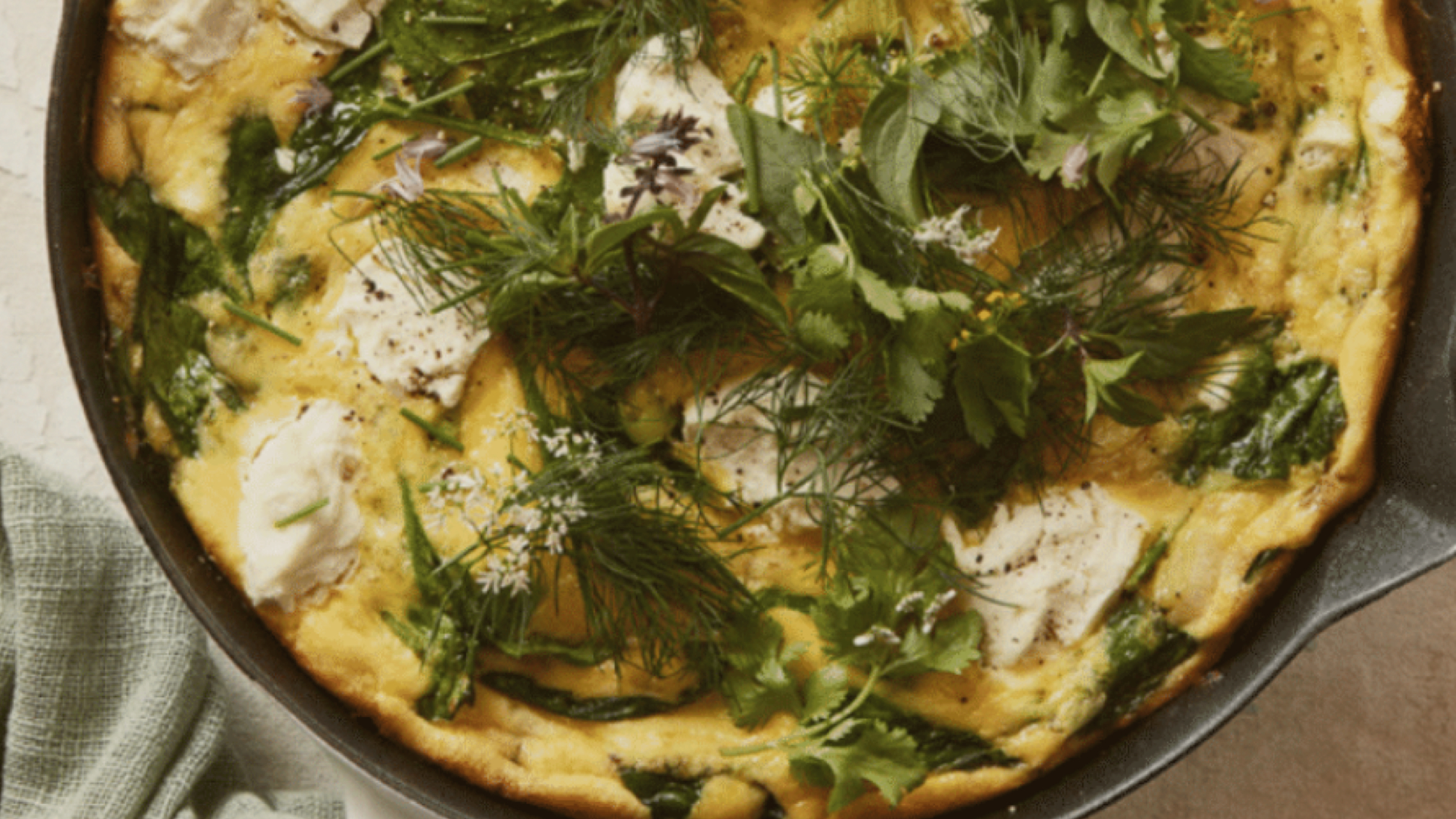 Weekly Swoon: Spinach and Goat Cheese Frittata